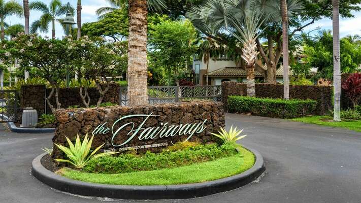 Welcome to Mauna Lani Fairways, gated entrance