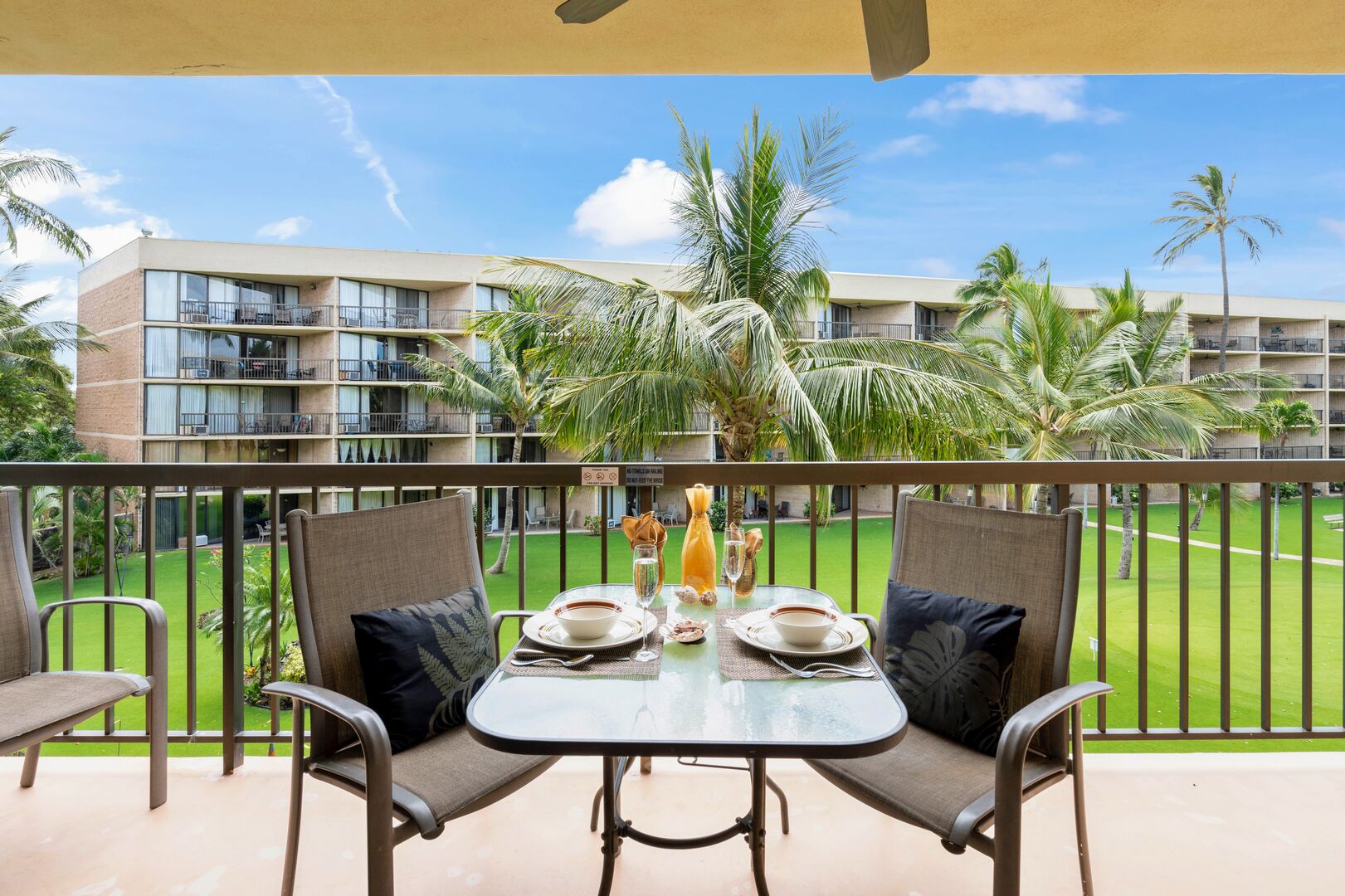 Enjoy breakfast from your lanai.
