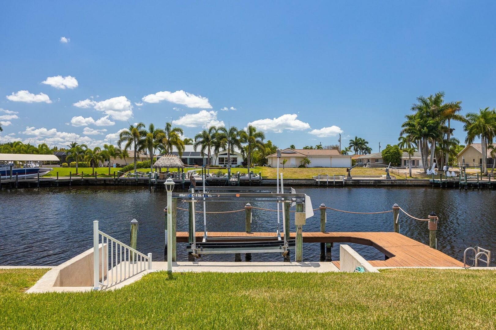 vacation rental with boat dock