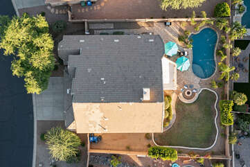 An aerial view of our amenity rich Boulder Mountain Highlands home.
