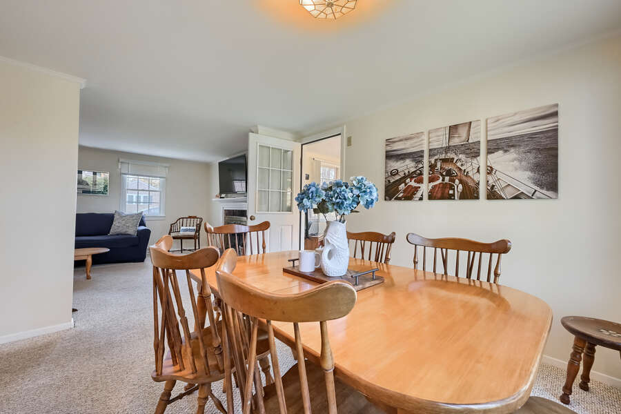 Dining room looking to living room -77 Linden Lane-Osterville-Cape Cod-New England Vacation Rentals