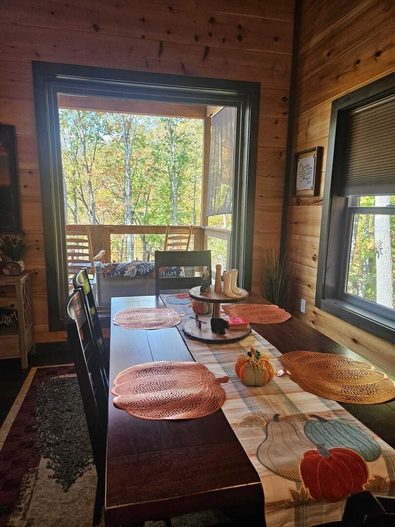 Dining room in the Fall