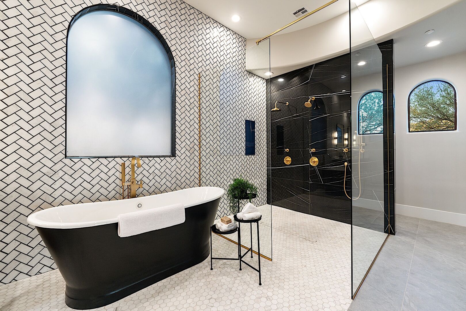 Master Bathroom - Elegant soaking tub, large walk-in shower and dual vanity