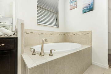 Stand alone tub in vacation rental