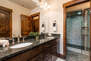 Lower Level Master Bathroom with double sinks and over-sized shower/steam shower