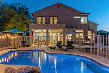 Welcome to STARLIT TRAILS, our 5 BR, 3 BA, two story home situated in the premiere Las Sendas community.