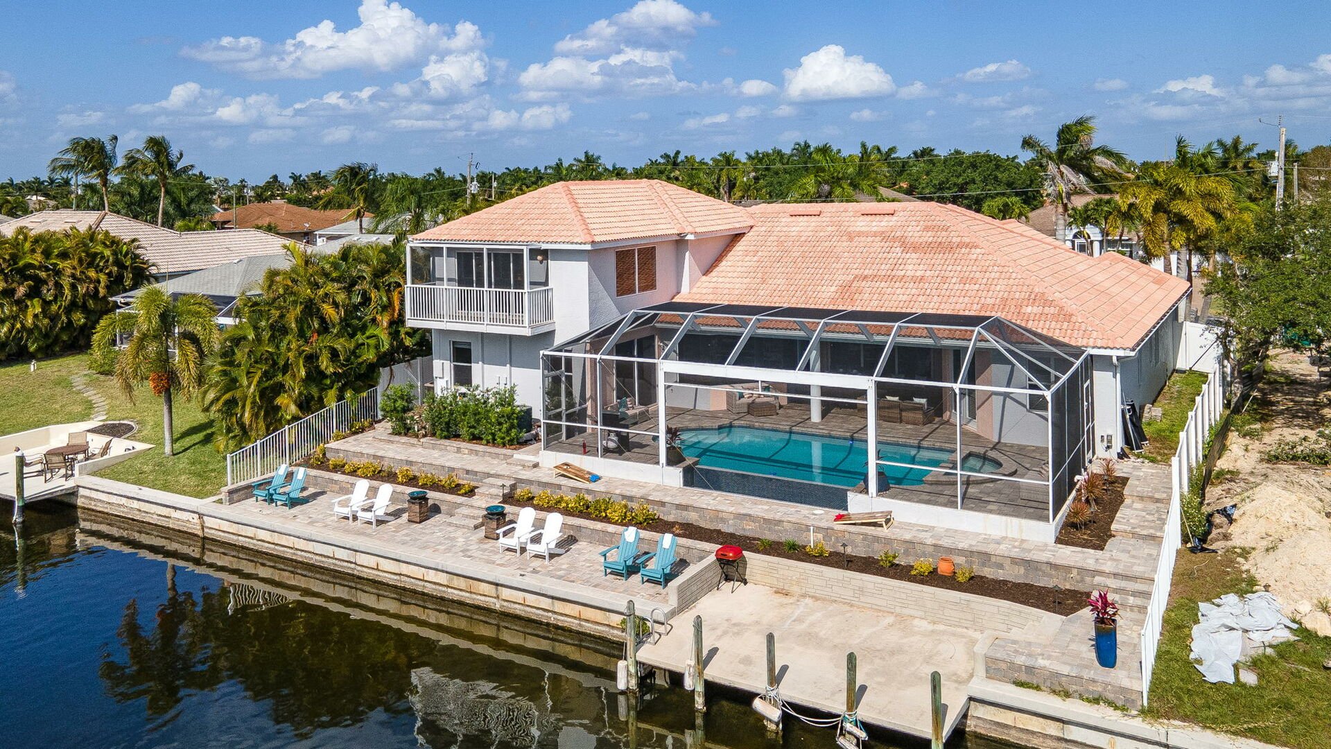 5 bedroom vacation home with heated pool on the water