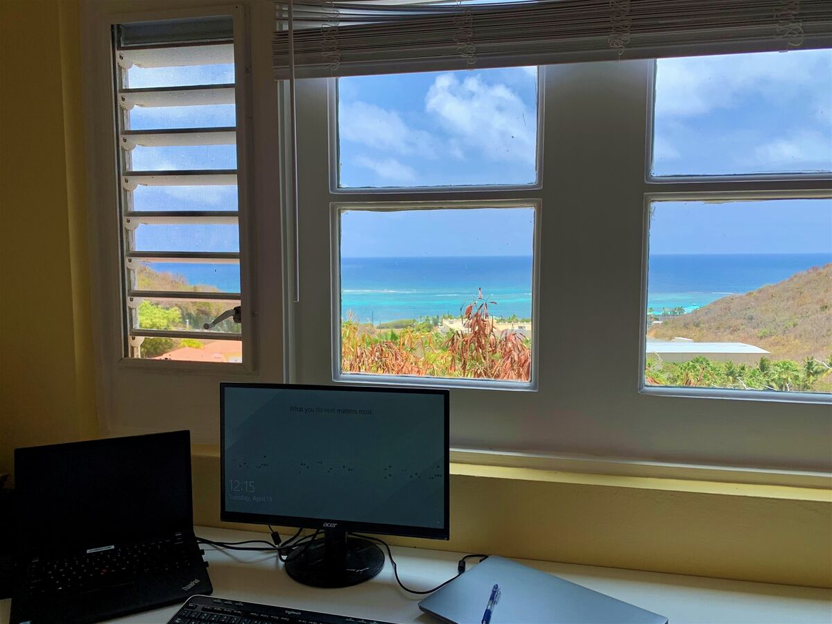 Work Station/ 8 ft long desk with ocean views