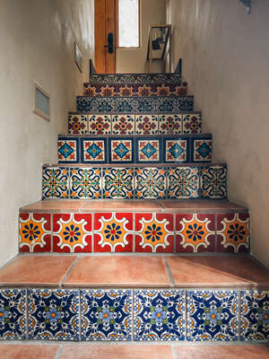 Tiled stairs