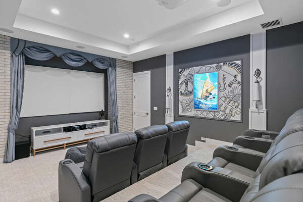 The whole family will be excited for movie night in this home theater!