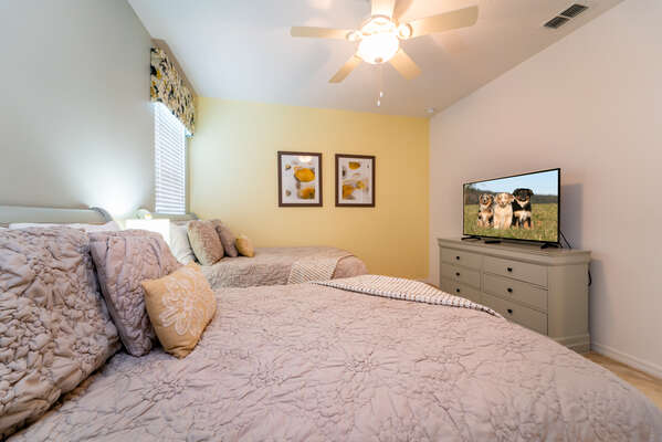 bedroom 4 showing TV