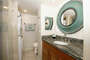 Guest bathroom with washer & dryer