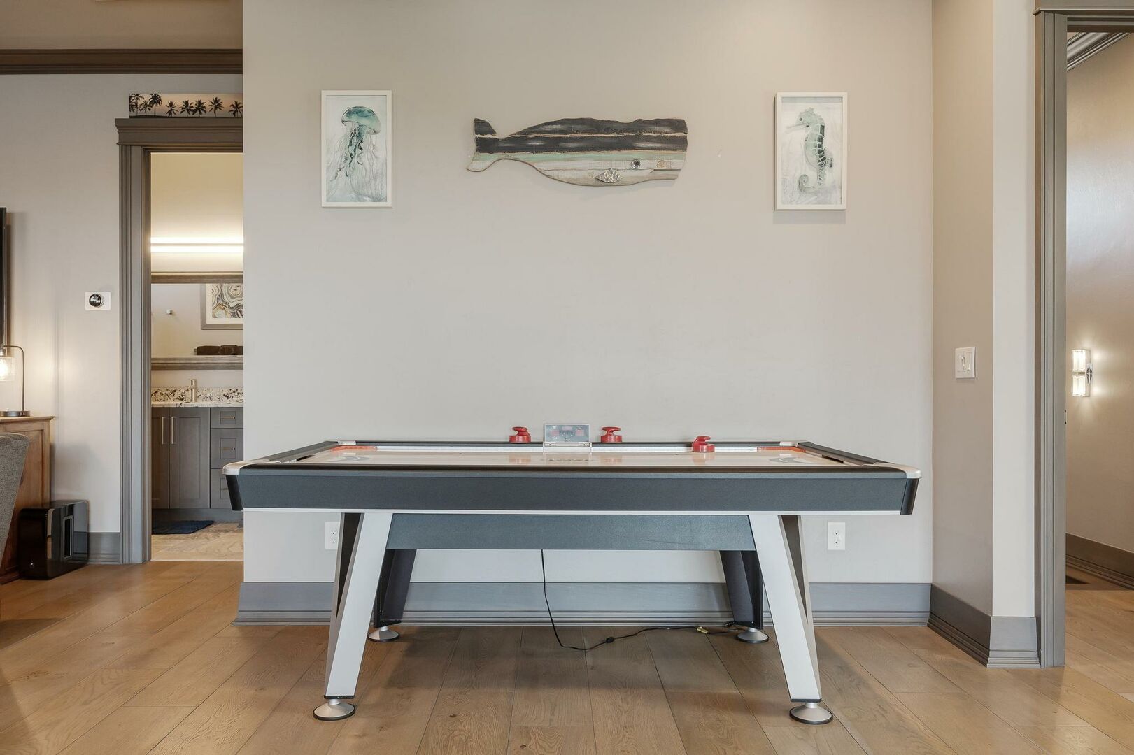 vacation rental with air hockey