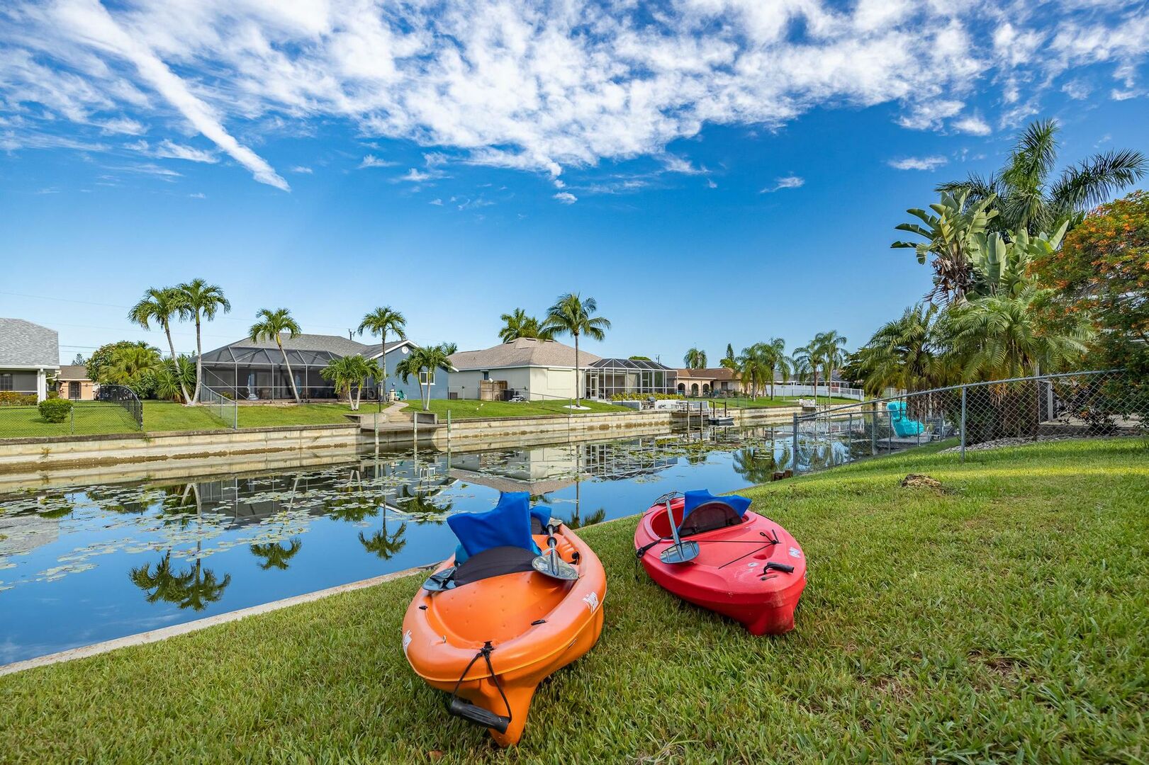 Kayaks provided at vacation rental