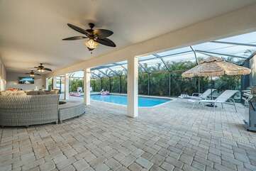Vacation rental with southern pool exposure