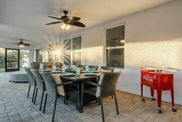Outdoor dining area at Vacation Rental