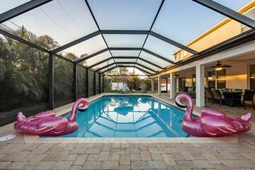 Heated Saltwater Pool with southern pool exposure