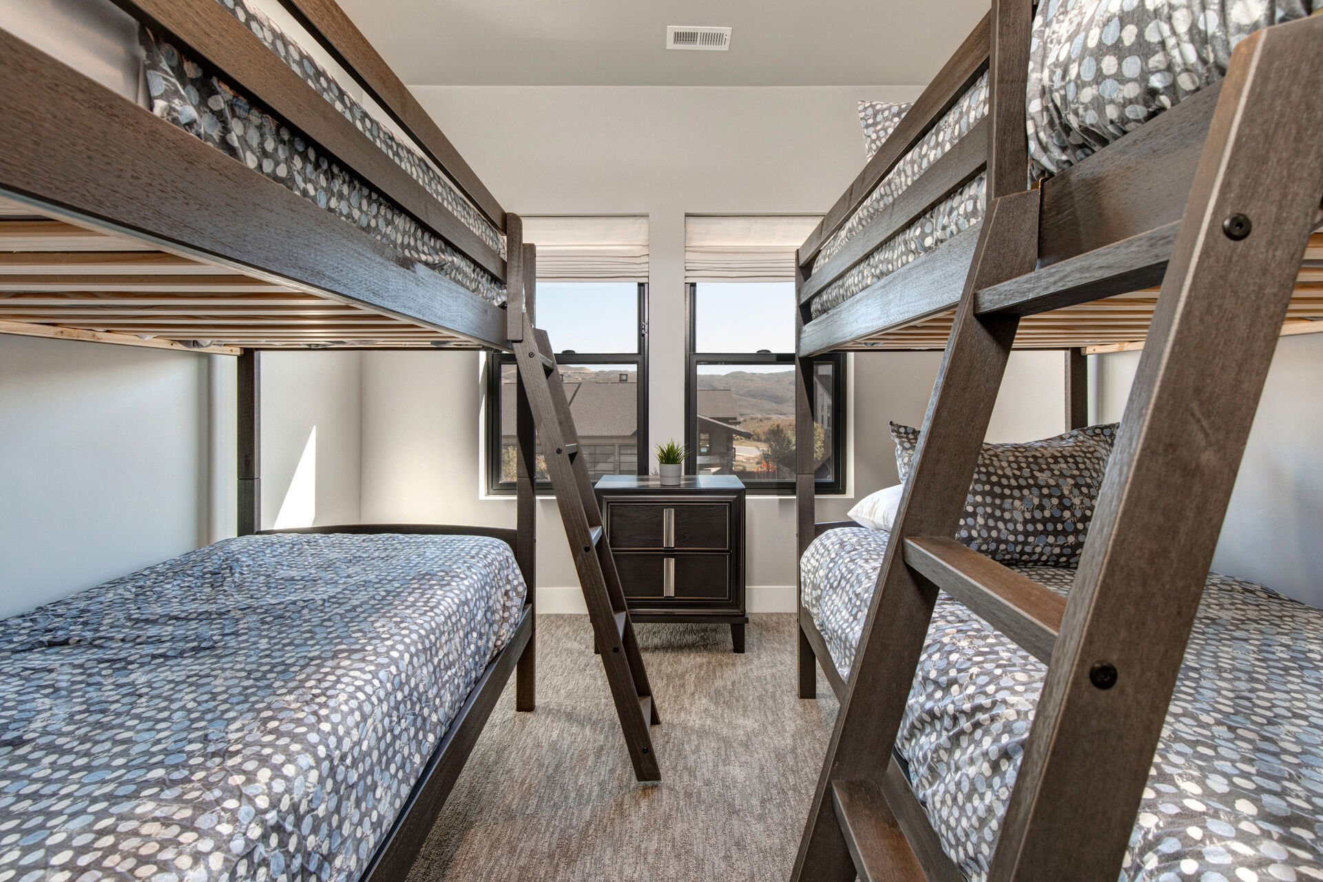 Bedroom 4 - Two Sets of Twin over Twin Bunk Beds and Lake Views