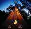 Front view of the Tipi at night