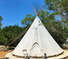 Front view of Tipi at daytime