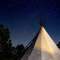 The Tipi at night, perfect for stargazing