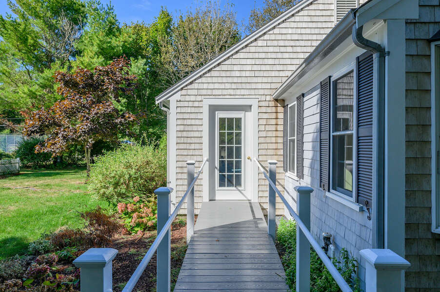 Side entrance to home at 6 Brooks Lane Harwich Port Cape Cod - New England Vacation Rentals  #BookNEVRDirectBrooksLaneBeachHouse