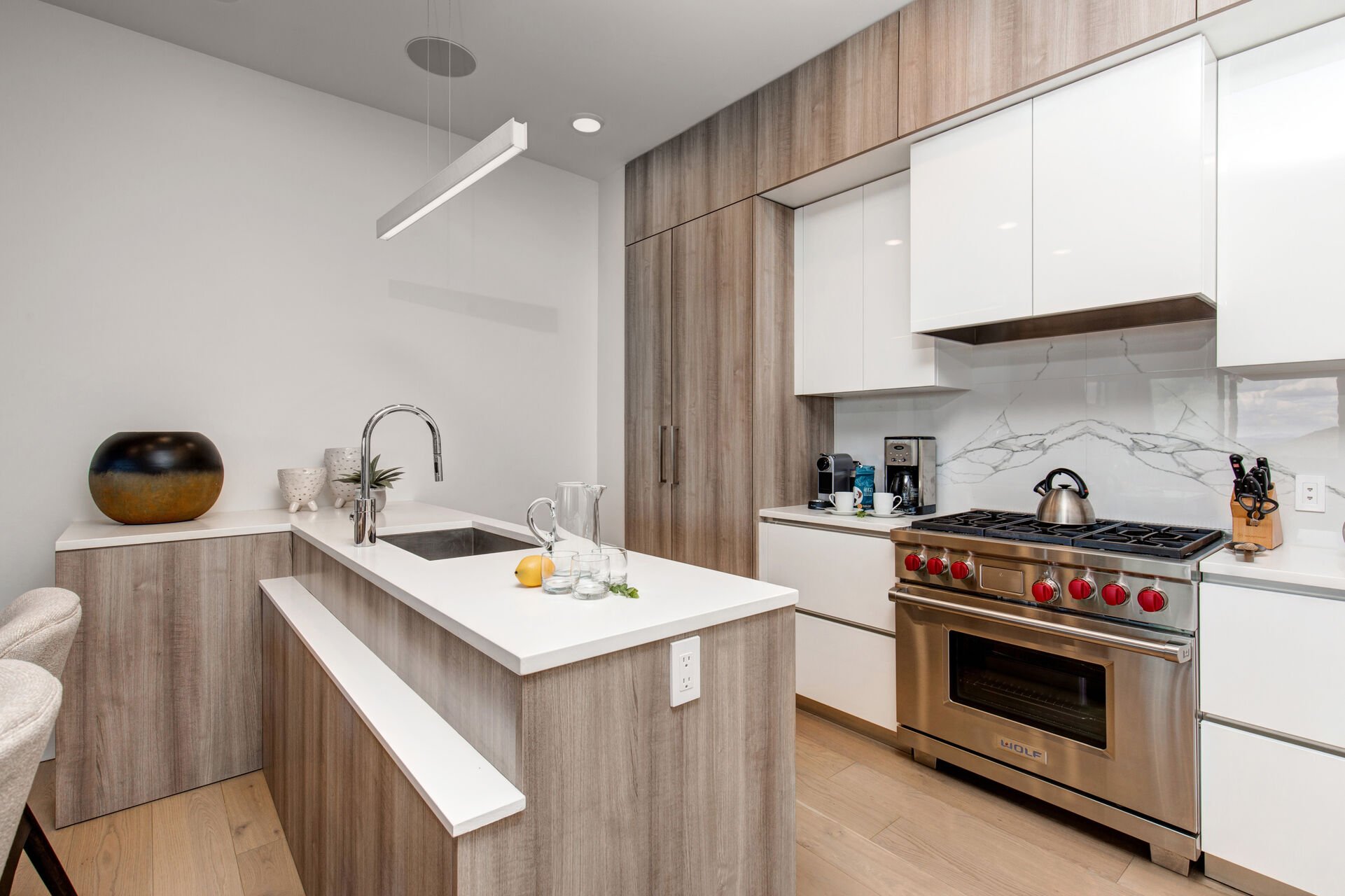 Kitchen with Wolf and SubZero Appliances