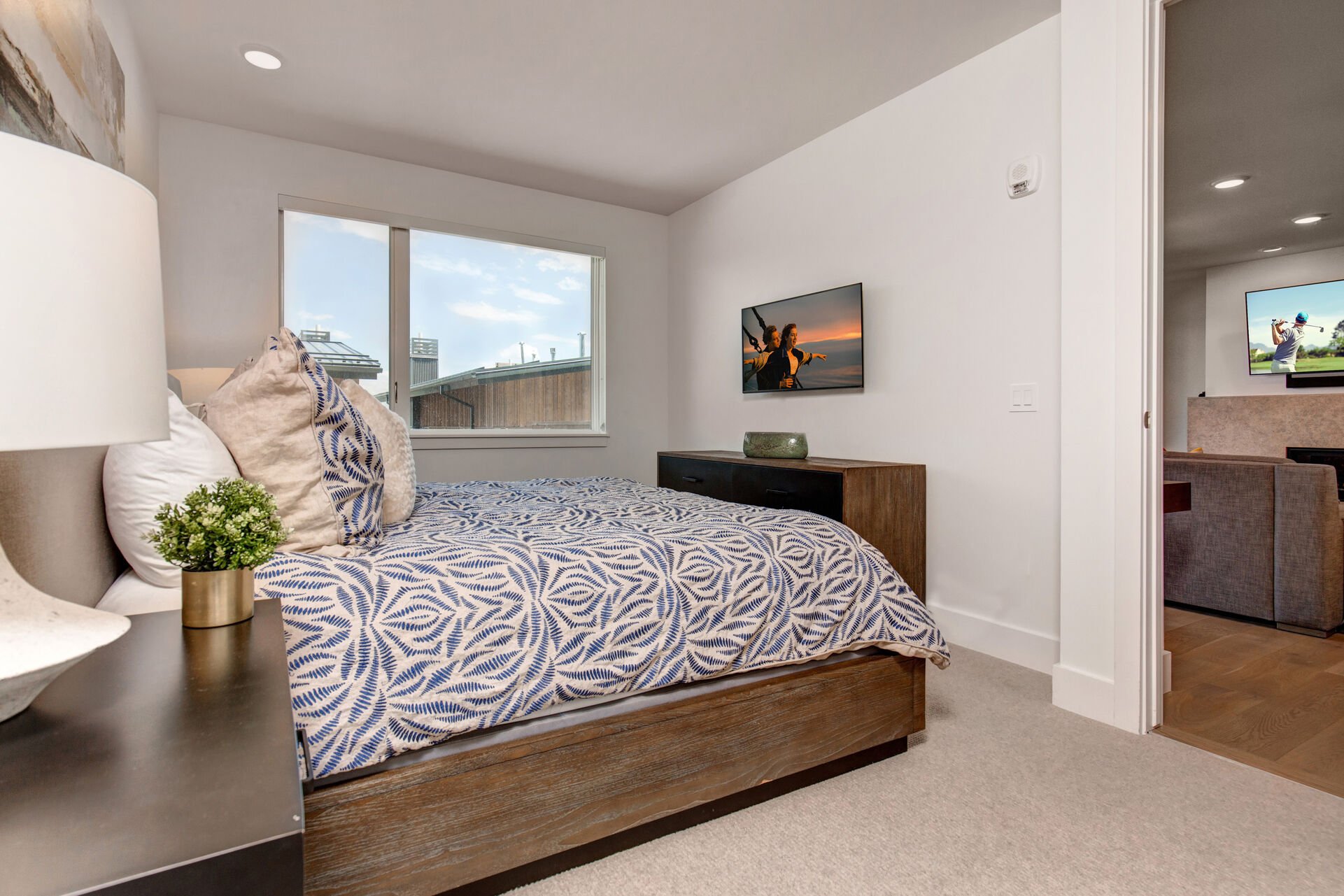 Master Bedroom 2 with a King Bed and Smart TV