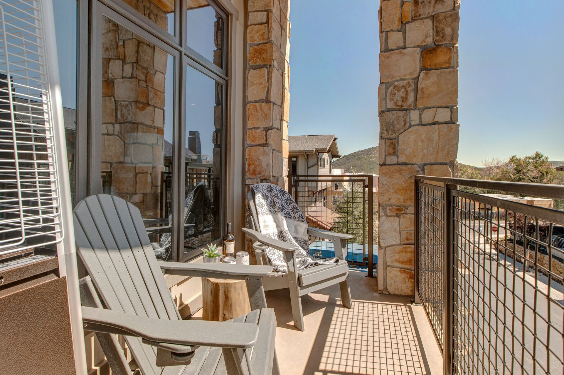 Private deck with BBQ grill, outdoor seating and beautiful views