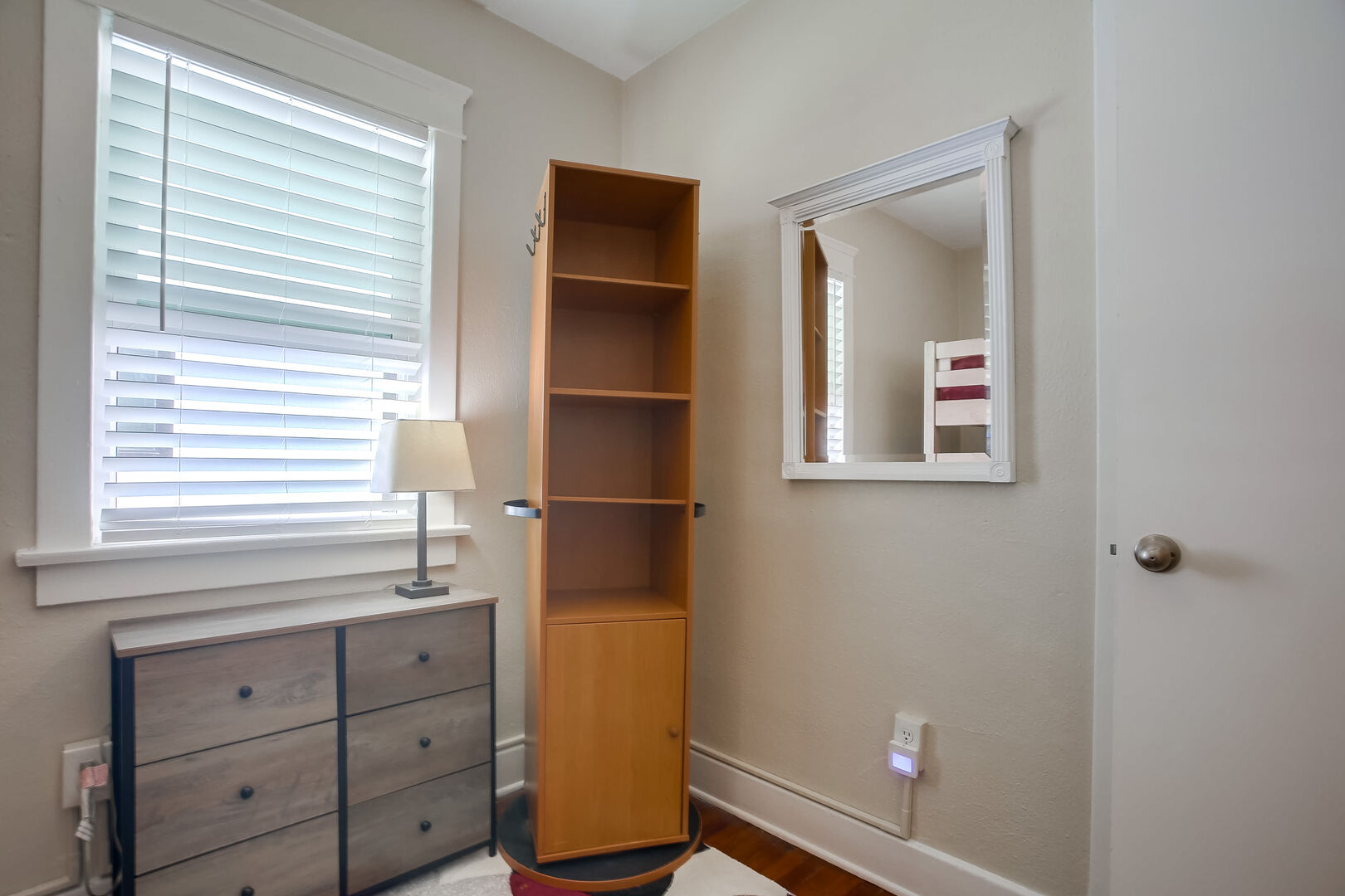 Storage in the guest room, also a small closet behind the door