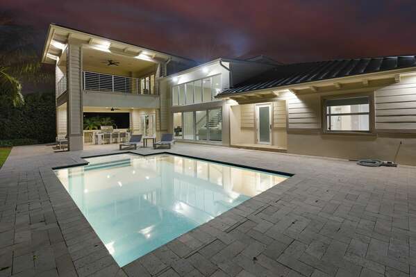 Enjoy the pool into the evenings