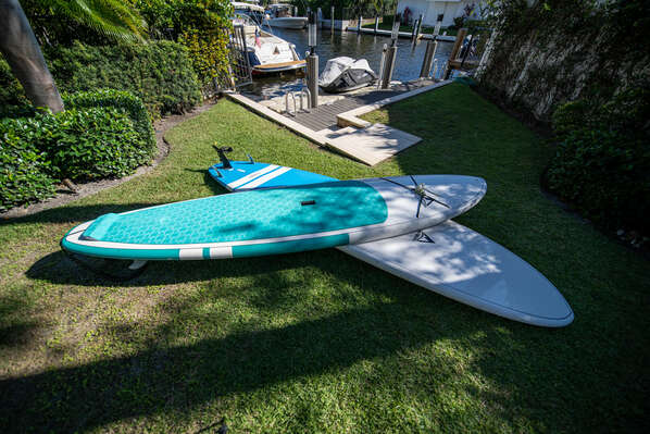 Stand up paddle boards are available for your use