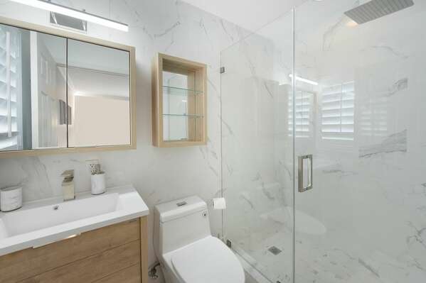 En-suite to Bedroom 2
Walk in Shower
Vanity Unit