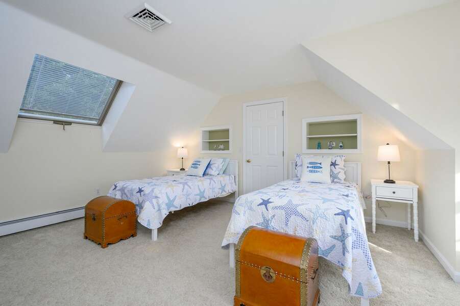 Bedroom #4 with two twin beds -  6 Harvest Hollow Drive Harwichport Cape Cod