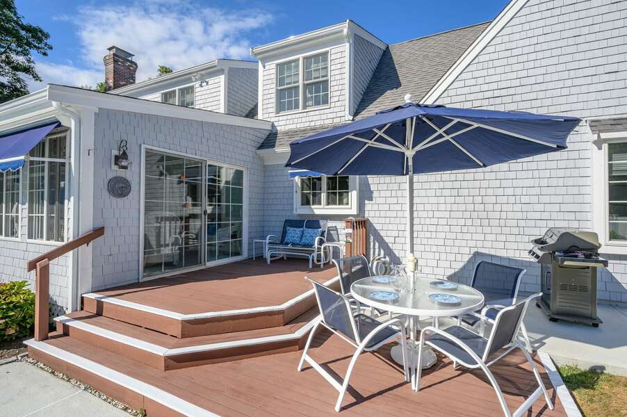 Deck off sunroom - 6 Harvest Hollow Drive Harwichport Cape Cod r