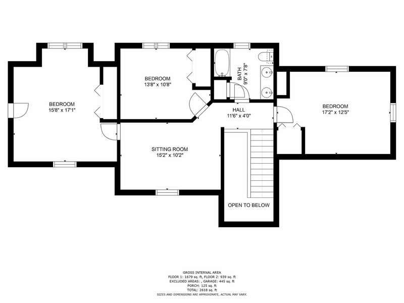 Floor plan upper level - 6 Harvest Hollow Drive Harwichport Cape Cod
