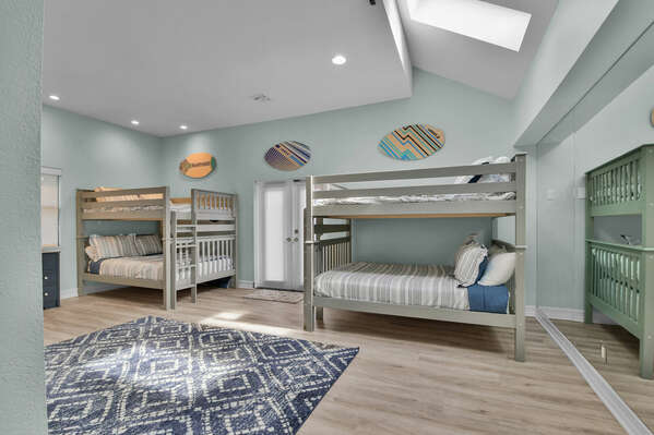 Bedroom 3
2 Bunk Beds
4 double beds in total
Roof windows to the stars
Storage space