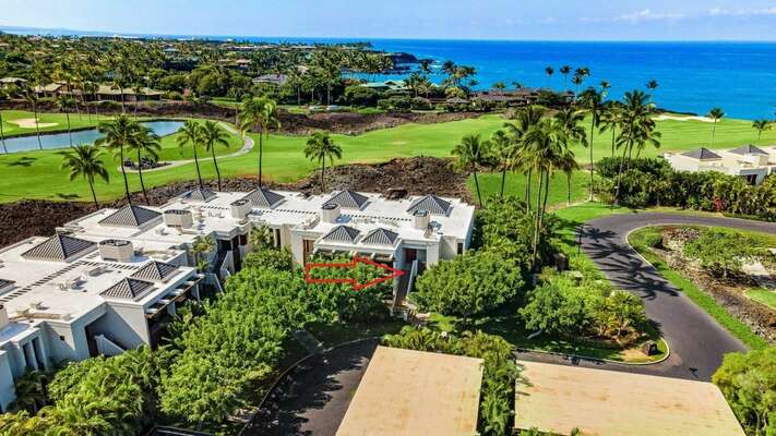 Top floor overlooking the #13 fairway of the picturesque Mauna Lani's South course