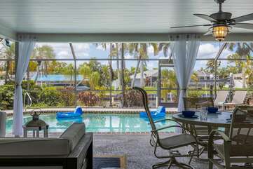 Southern pool exposure vacation rental Cape Coral FL