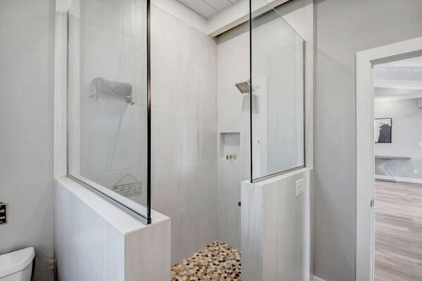Shared Full Bathroom with a Large Shower