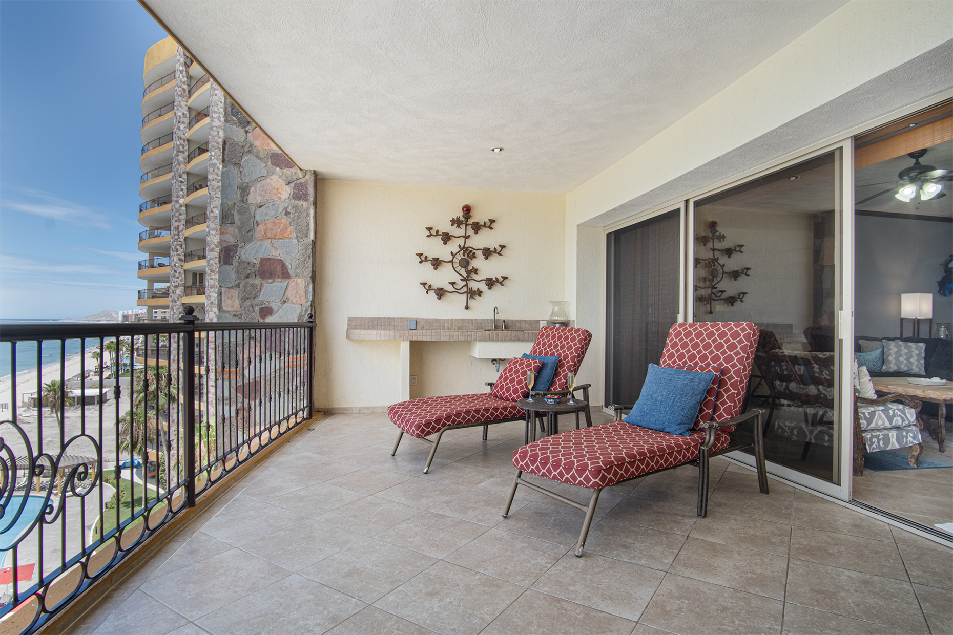 Chaise lounges for enjoy the great patio views