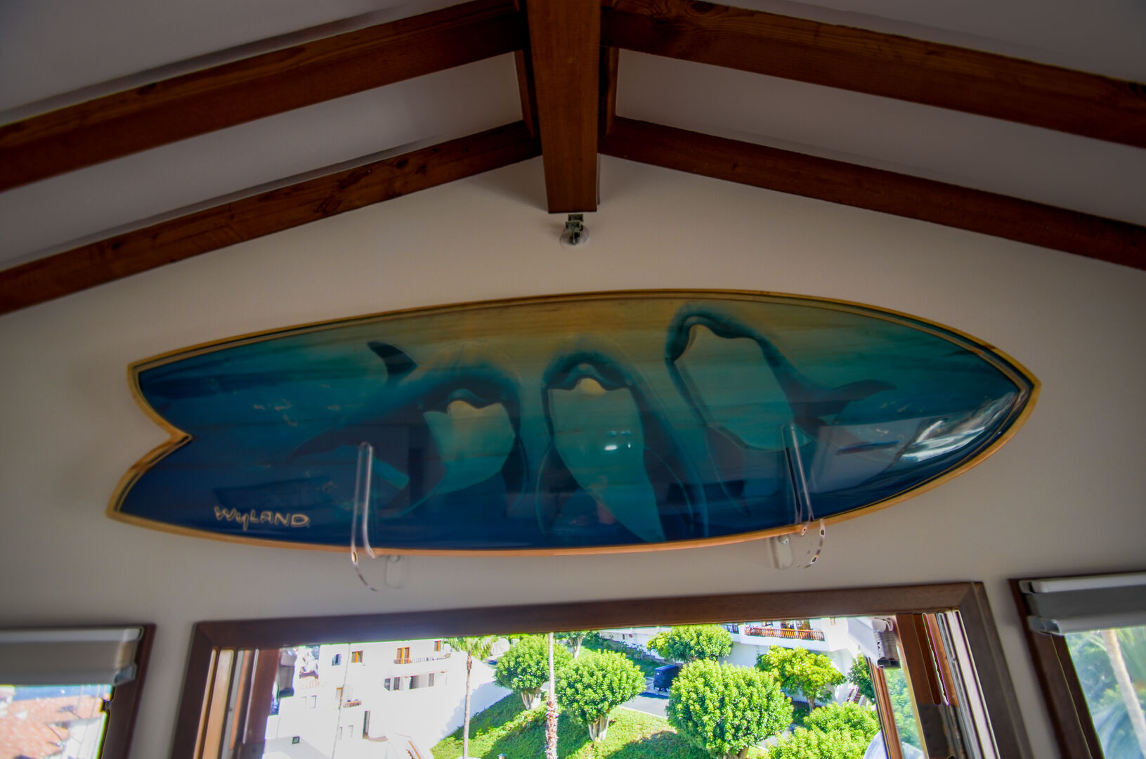 Surfboard mural by Wyland
