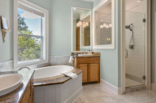 Soaking Tub and Separate Shower
