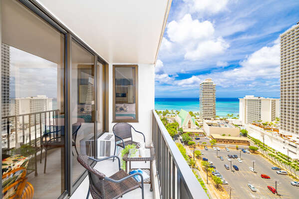 Stunning ocean views from right side of your balcony.
