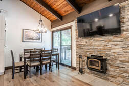 Dining Table for 6 / Kitchen Bar with 4 Stools / Smart Flat Screen Samsung TV / Wood Burning Fireplace ( Wood Provided ) / Deck
