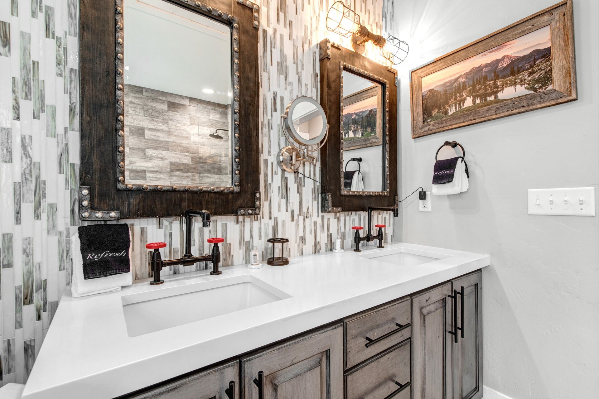 Master Bath with Two Sinks