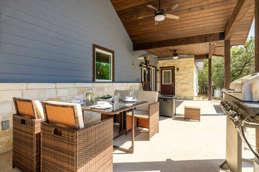 Covered Patio with Outdoor Dining and BBQ