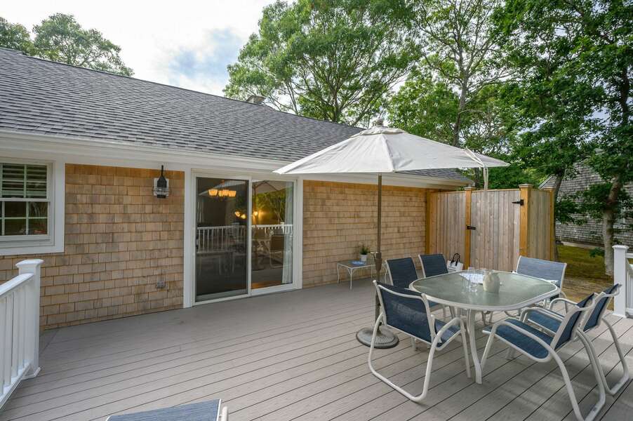 Deck with outdoor seating - 79 Azalea Drive Harwich Cape Cod