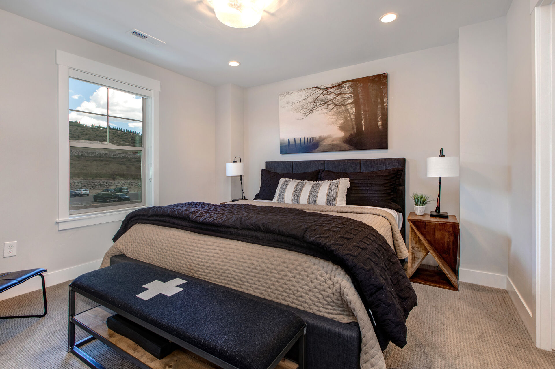 Upper Level Master Bedroom with a King Bed