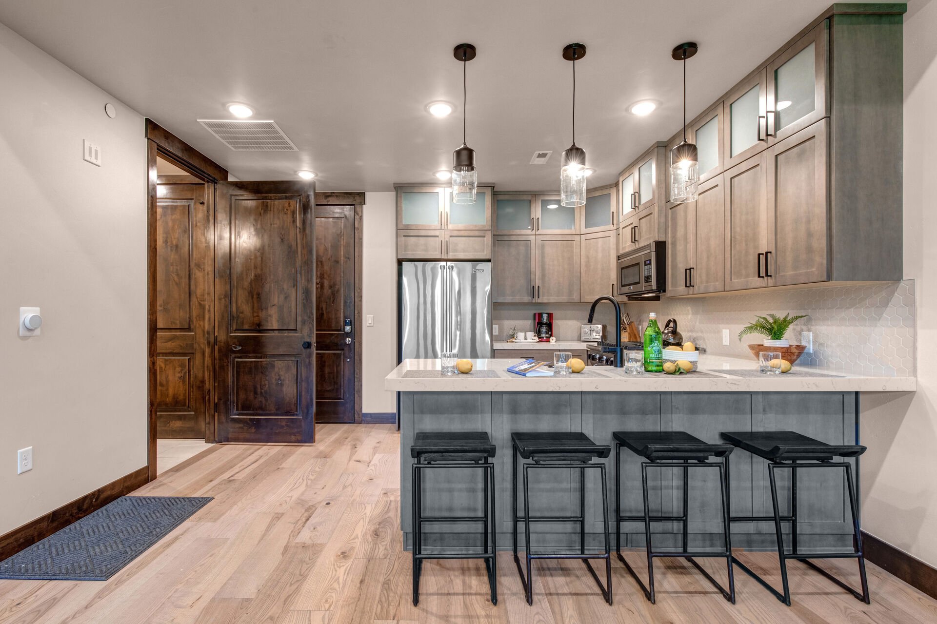 Ample Counter Space and Bar Seating